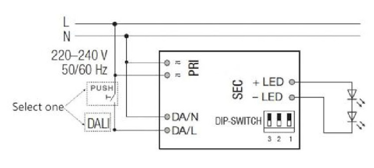 Eaglerise LED-Treiber FLS-44-1050 DALI2 LD1