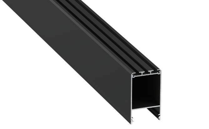 LED-Profil LPCLAR Aufhängung schwarz lackiert 2,02 m