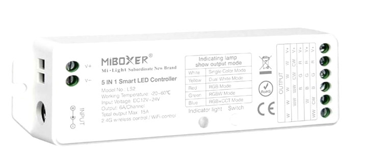 MiBoxer Funkempänger LED 5w1-15A-MONO/CCT/RGB/RGB+CCT