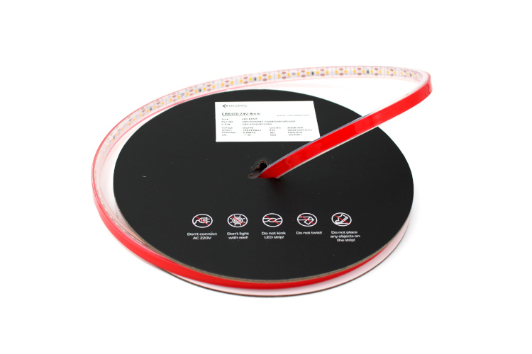 COLORS LED-Band 24 VDC, 4,8 W/m, 3000 K, IP67, Cri > 90, 700 lm/m, 120 SMD/m, 5m Rolle