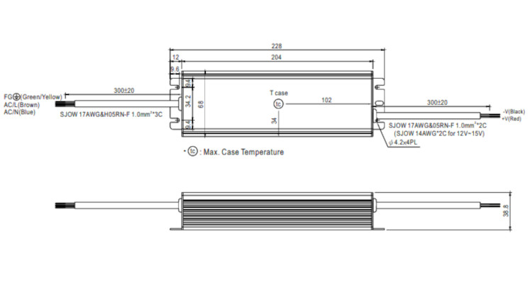 Mean Well LED-Treiber HLG-185H-54B