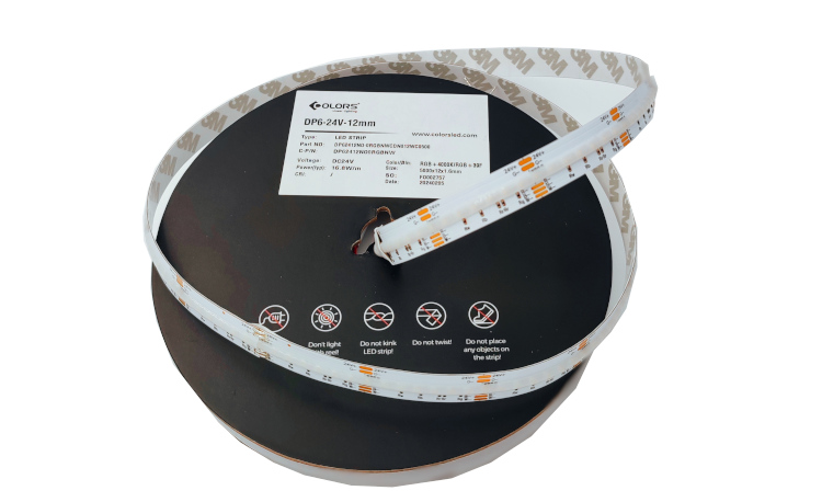 Colors LED-Band CSP Flexstreifen, 24 V, 19,2 W/m, RGB+4000 K, 12 mm, IP20