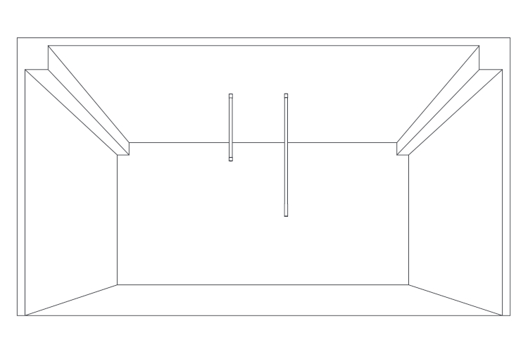 COLORS Vertikale Deckenbefestigung, inklusive 1000mm PVC Rohr, 1 Stk vertikale Deckenbefestigung und 1 Stk Metall Endkappe, geeignet für NNR25 mit Kabel Ausgang oben 1m lang