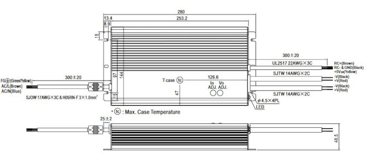 Mean Well LED-Treiber HLG-600H-48A